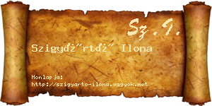 Szigyártó Ilona névjegykártya