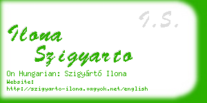 ilona szigyarto business card